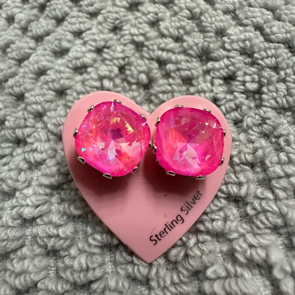 Pink Jojo  crystal Earrings